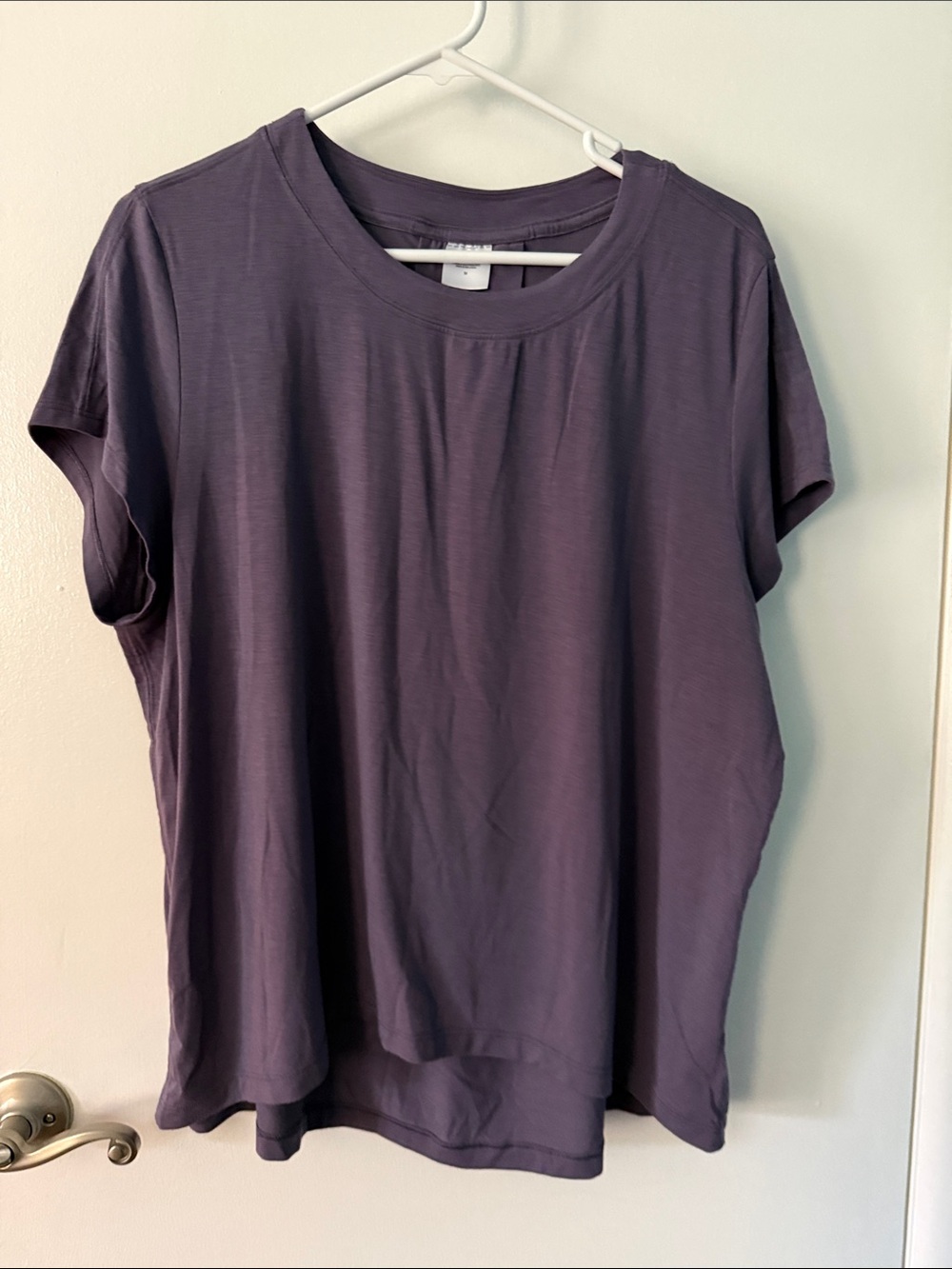 Athleta Women's Short Sleeve Relaxed Crewneck Top - Purple